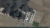 Aftermath of the alleged Ukrainian drones strike on on Russian Federal Agency for State Reserves oil depot near Proletarsk, Rostov oblast, Russia, as seen on a satellite image captured on Aug. 18th.