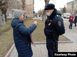 Тамара Гродникова, участница антивоенных пикетов в Волгограде