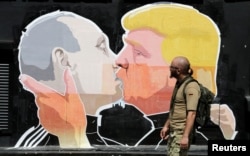 Граффити в Литве с Трампом и Путиным