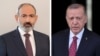 Ermənistan baş naziri Nikol Pashinyan, Türkiyə prezidenti Receb Tayyib Erdoğan