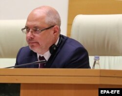 Сергей Гаврилов в кресле спикера парламента Грузии