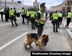 Оцепление во время проведения мероприятия УПЦ МП, 27 июля 2018 года, Киев