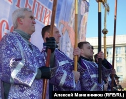 Акции против показа оперы "Тангейзер" в Новосибирске. Март 2015 года