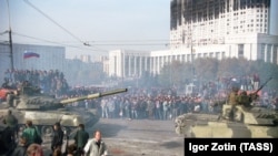 Москва. 1993. Танки у Белого дома