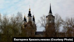 Воскресенская церковь в Томске (1789 г.) Рядом находилось кладбище