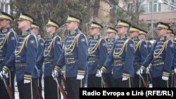 Kosovo - Kosovo Security Forces and Kosovo Police get ready for a parade, marking the fifth anniversary of Kosovo's independence. 17Feb2013