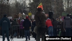 Митинг в защиту парка "Торфянка". 21 февраля 2016 года